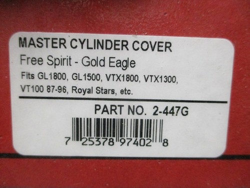HANDA GL1800 1500 VTX 1800 1300 VT100 ROYAL STAR MASTER BRAKE COVER GOLD EAGLE - Bild 3 von 3