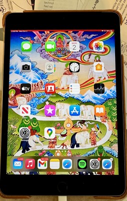 Apple 64GB iPad mini 4 Wifi + Cellular Silver, bundle w/ REAL Leather Case