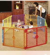 Superyard Colorplay 8 Panel Baby Play Yard: Safe play area 8-Panel Multicolor