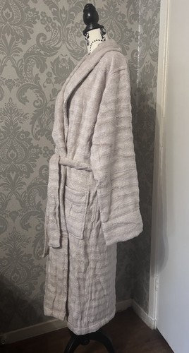 John Lewis Unisex Luxury Spa Dressing Gown/ BathRobe In Beige , Size S/M, New - Picture 3 of 10