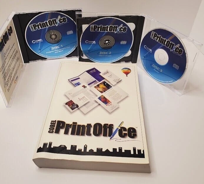 Vintage Software - Corel Print Office Disc 1-3 for Windows 95/NT4.0 with Manual - Image 3 of 3