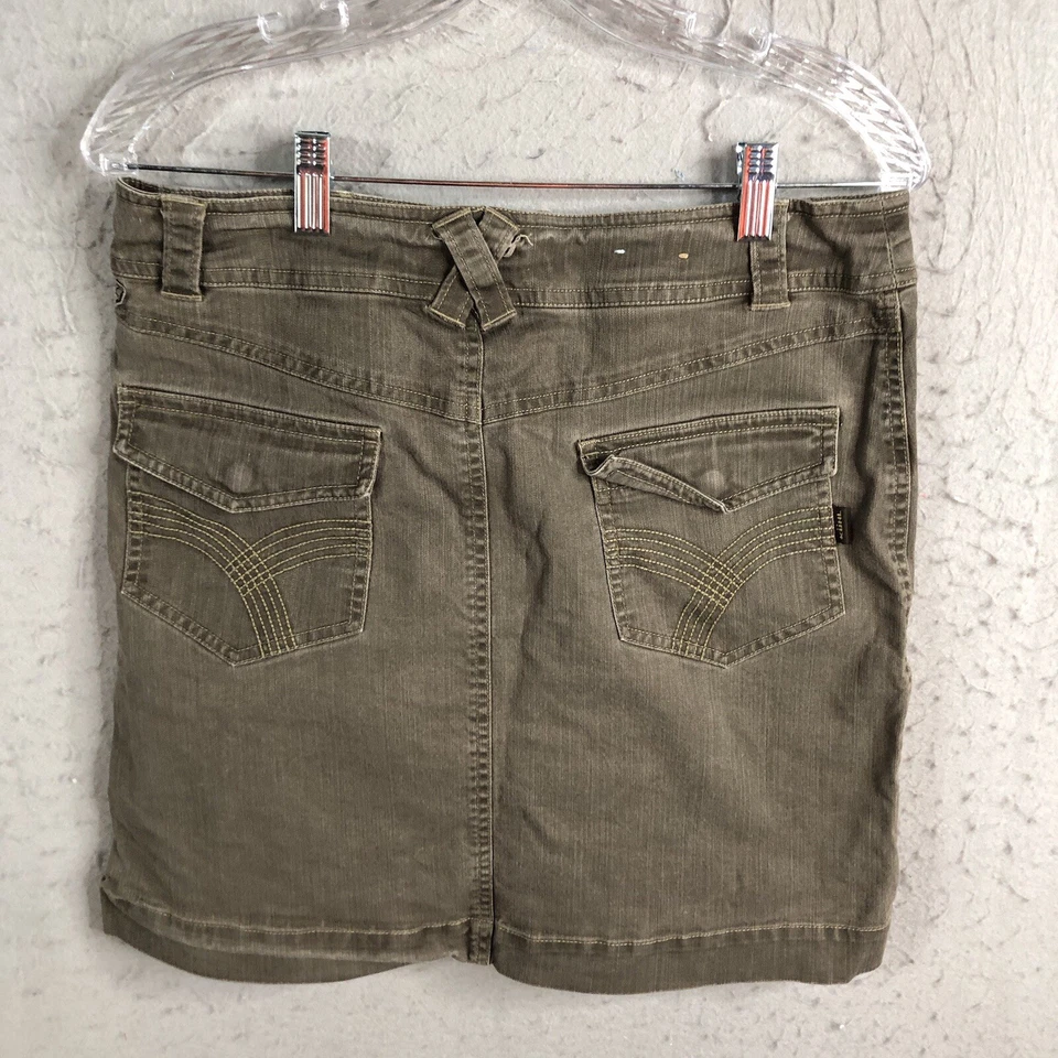 Falda Kuhl Mujer 8 Verde Oliva Jean Denim Senderismo Aire Libre Informal Rendimiento Foto 2 de 4