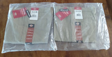LOT OF 2 DICKIES GIRLS STRETCH BERMUDA SHORTS CLASSIC FIT KHAKI UNIFORM SIZE 10
