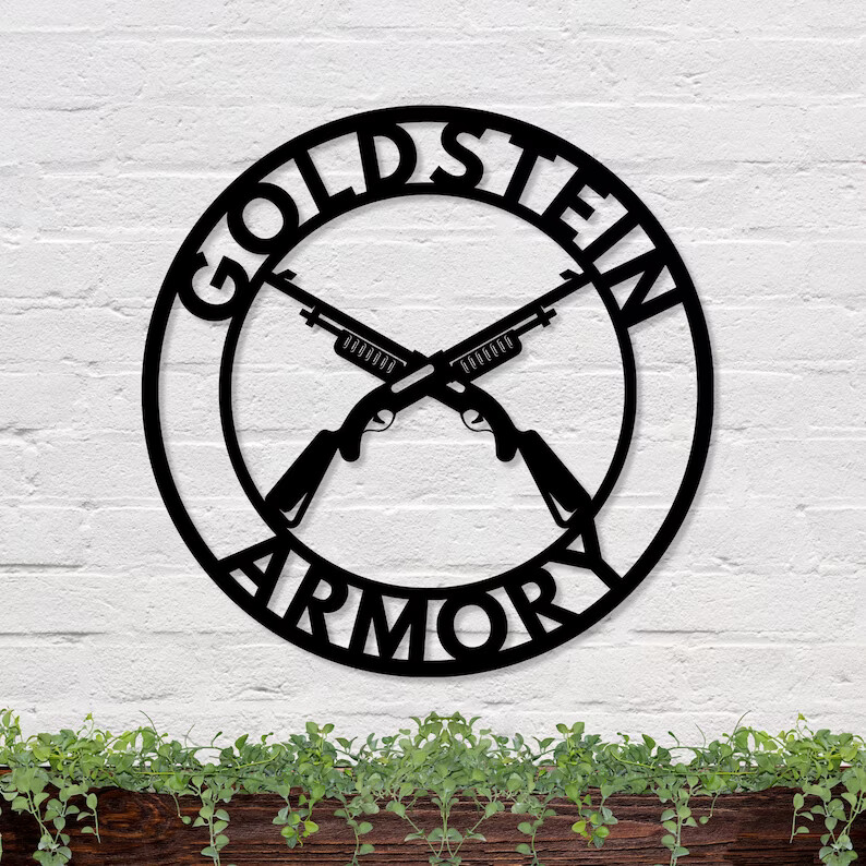 Wall Art Home Decor Metal Acrylic 3D Silhouette Poster USA Custom Shotgun Sign