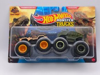 Hot Wheels Monster Trucks Tyrannosaurus Rex Vs Triceratops Demolition Doubles