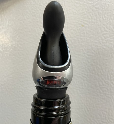 Wine Pourer Houdini Deluxe with Stopper Black Original version - Picture 4 of 8