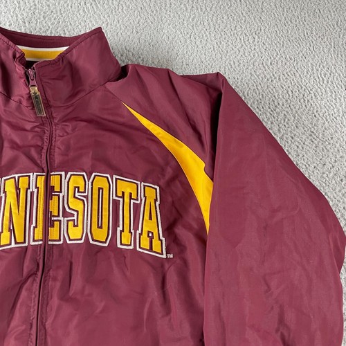 Chaqueta Minnesota Golden Gophers Coliseo Atletismo Cremallera Completa Marrón Dorado Grande * - Imagen 3 de 15