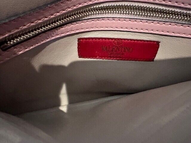 Valentino Rockstud Wristlet Clutch Bag Pink Leath… - image 4