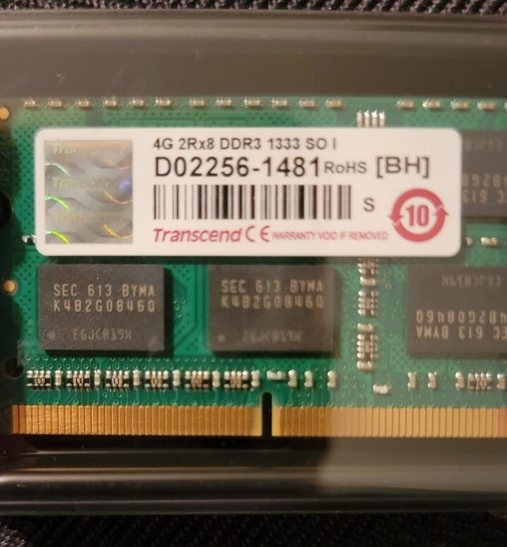 4GB SODIMM RAM Transcend DDR3 1333 TS512MSK64V3N-I - Image 2 of 4