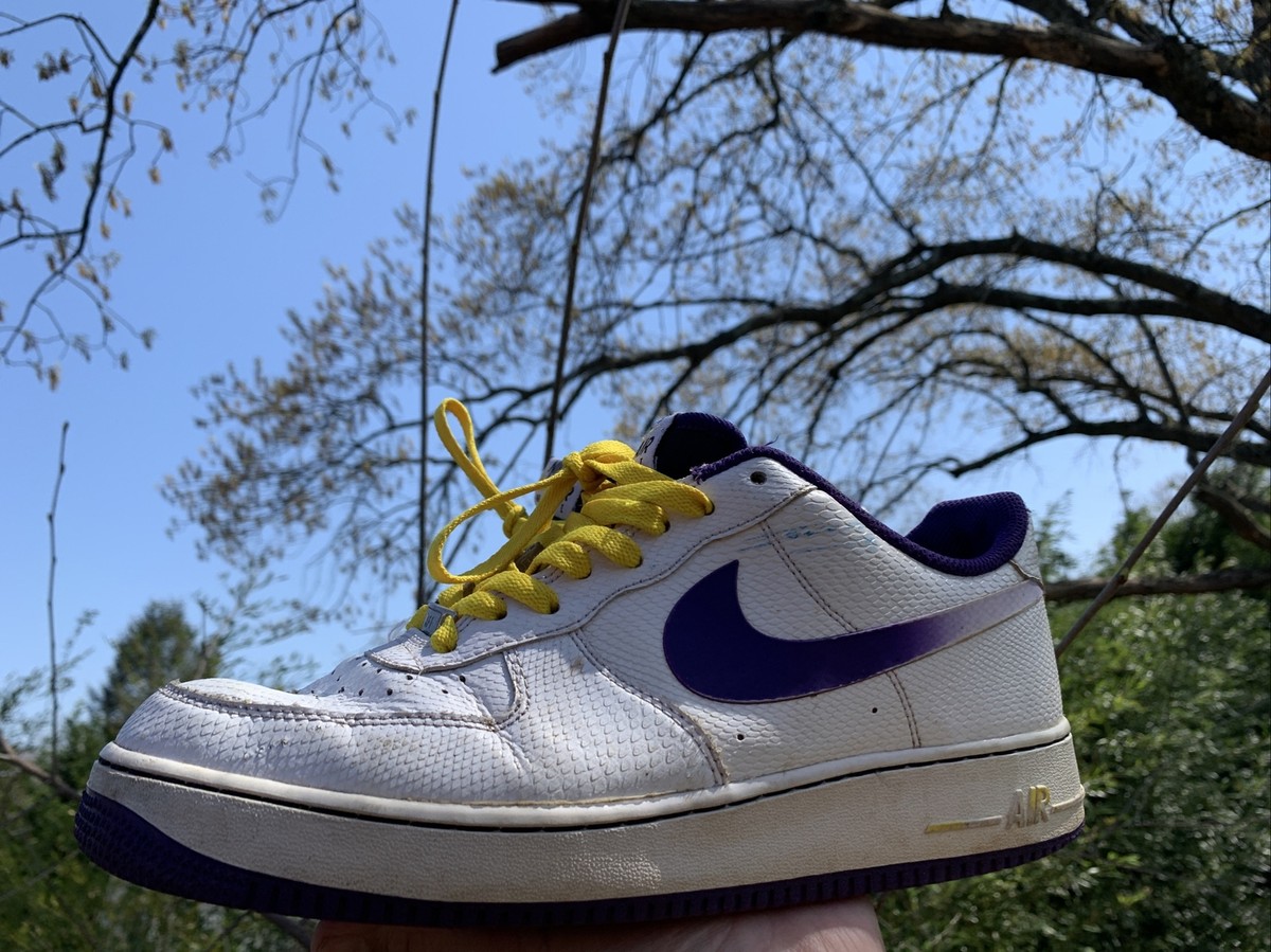 NIKE AIR FORCE ONE 1 the los angeles lakers KOBE BRYANT throwback