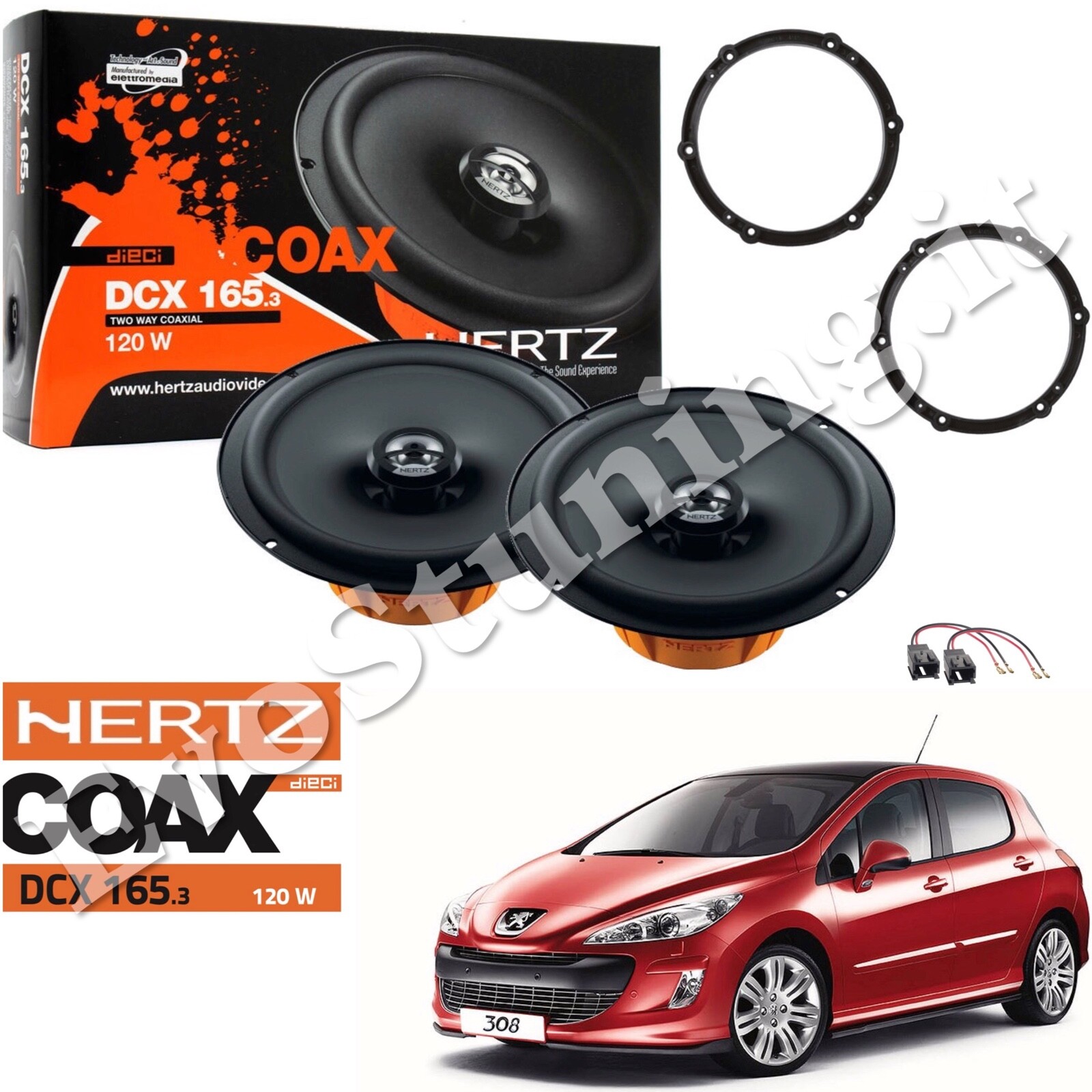 Kit Casse Hertz DCX 165.3 Peugeot 308 II (2013-2025) - Audio Top