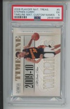 2009 Stephen Curry Playoff National Treasures 12/49 game worn Graded