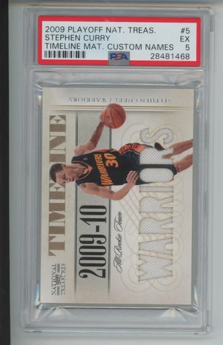 2009 Stephen Curry Playoff National Treasures 12/49 game worn Graded