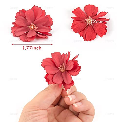 Artificial Silk Cherry Blossom Flowers Heads Craft Fake 50 Pack 10 ...