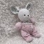 Carters Bunny Rabbit Shabby Roses Pink Plush Rattle Soft Toy 9