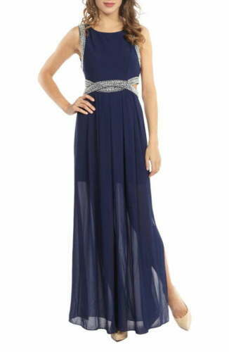 TFNC LONDON Bridesmaid One Shoulder Chiffon Maxi Dress Mink Size 10 | eBay  UK