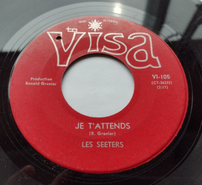 CANADA!!! LES SEETERS Je T'Attends / C'Était Toi 1968 GARAGE 45 QUEBEC