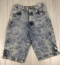 Vintage Chic Women s Juniors Size 9 Acid Wash Jean Denim Shorts 80s Made In USA