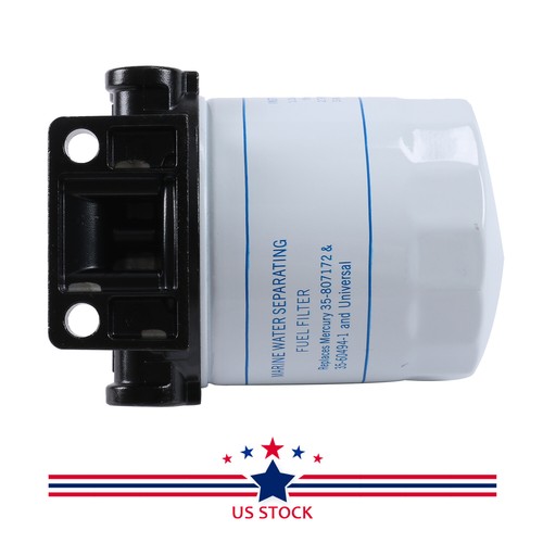 Marine 10 Micron Fuel Water Separator Kit 18-7983-1 Filter For Mercury 35-807172 - Foto 11 di 12