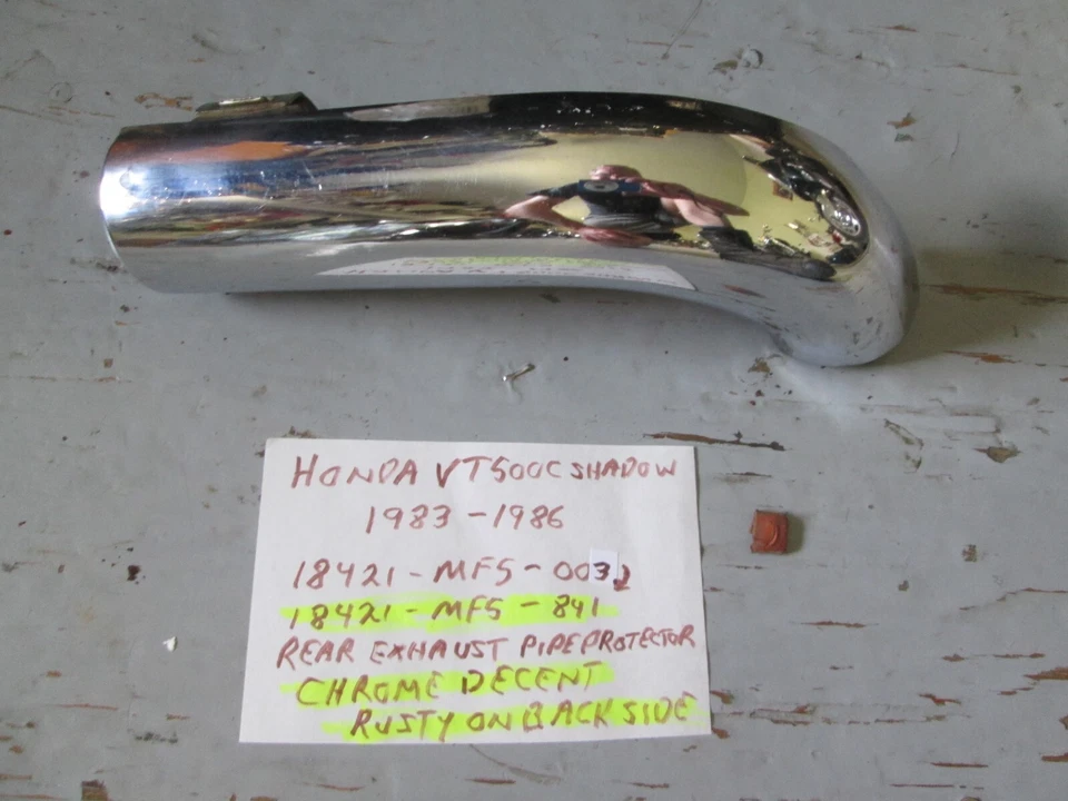 Protector tubo escape trasero honda 1983-1986 vt500c sombra 18421-mf5-841 Foto 4 de 4