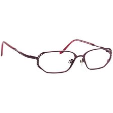 Neostyle Eyeglasses City Smart 647 297 Plum Crystals Rectangular Italy 53-16 130