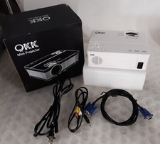 QKK QK02 Mini Projector w/ VGA S-Video Cables and Power Cord