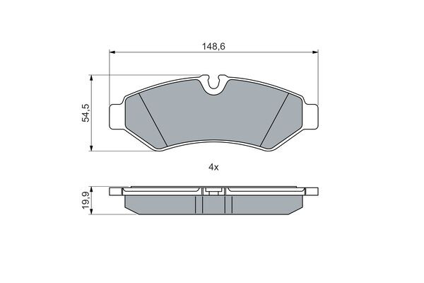 Plaquettes de frein Bosch 0986460026 anti sifflement pour étrier de frein à disque