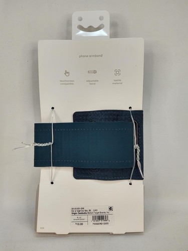 Petit brassard de course pour smartphone Heyday™ (jusqu'à 5,8") - Bleu épicéa - Photo 3 sur 6