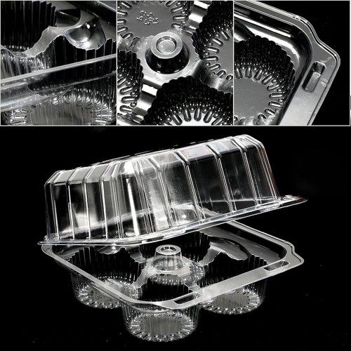 Versatile 4-Compartment Plastic Cupcake Holders - Perfect for Any Occasion - 第 5/9 張圖片