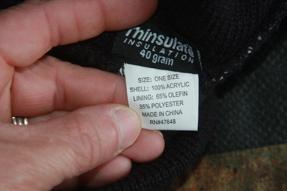 Mascarilla de pasamontañas Thinsulate tejida cara completa negra 40 gramos Foto 4 de 4