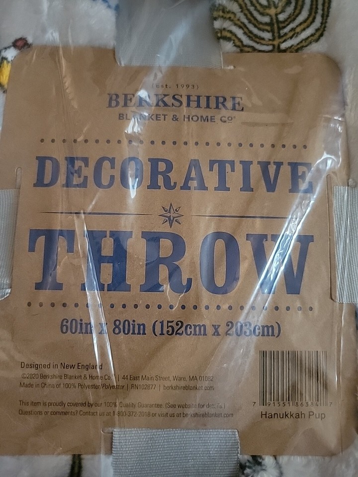 Berkshire Blanket 60" x 80" Hanukkah Oversize Throw Blanket Dog