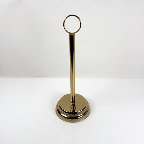 Vintage Brass Paper towel Stand holder Ring Farmhouse Retro