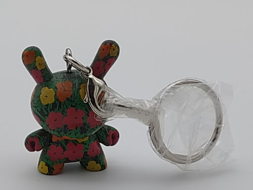 Kidrobot Dunny Andy Warhol Flowers 1.5" Vinyl Figure Keychain - Picture 2 of 4