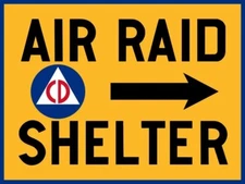 Air Raid Shelter, Civil Defense Theme NEW METAL SIGN: 9x12" Free Shipping