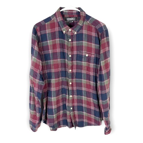 Ezekiel Button Front Flannel Shirt Mens 