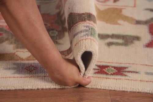 Pink Hand Knotted Oushak Area Rug | Turkish Rug for Living & Bedroom - Picture 4 of 8