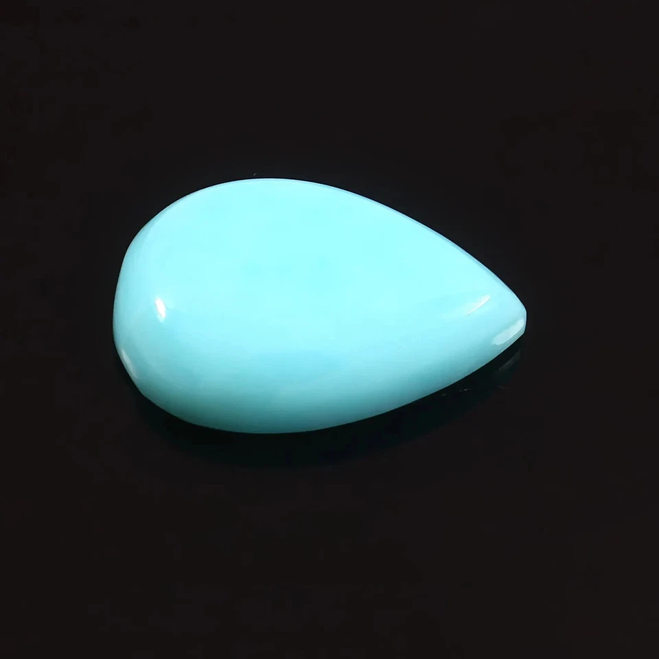 Increíble piedra preciosa en forma de lágrima de cabujón Larimar 100 % natural de calidad superior Foto 3 de 3