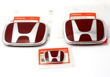 Genuine Honda 16-21 Civic Type R Fk8 Front And Rear Red Badge H Emblem