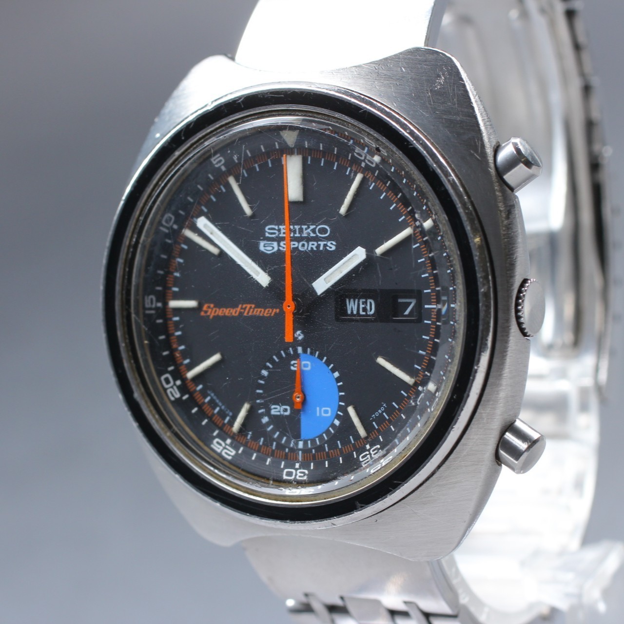 JP Watch U836 Speed ▶[EXC+5] Vintage AT Men 5 Sports SEIKO 1971 Timer 6139-7020 - vintagewatches.pk