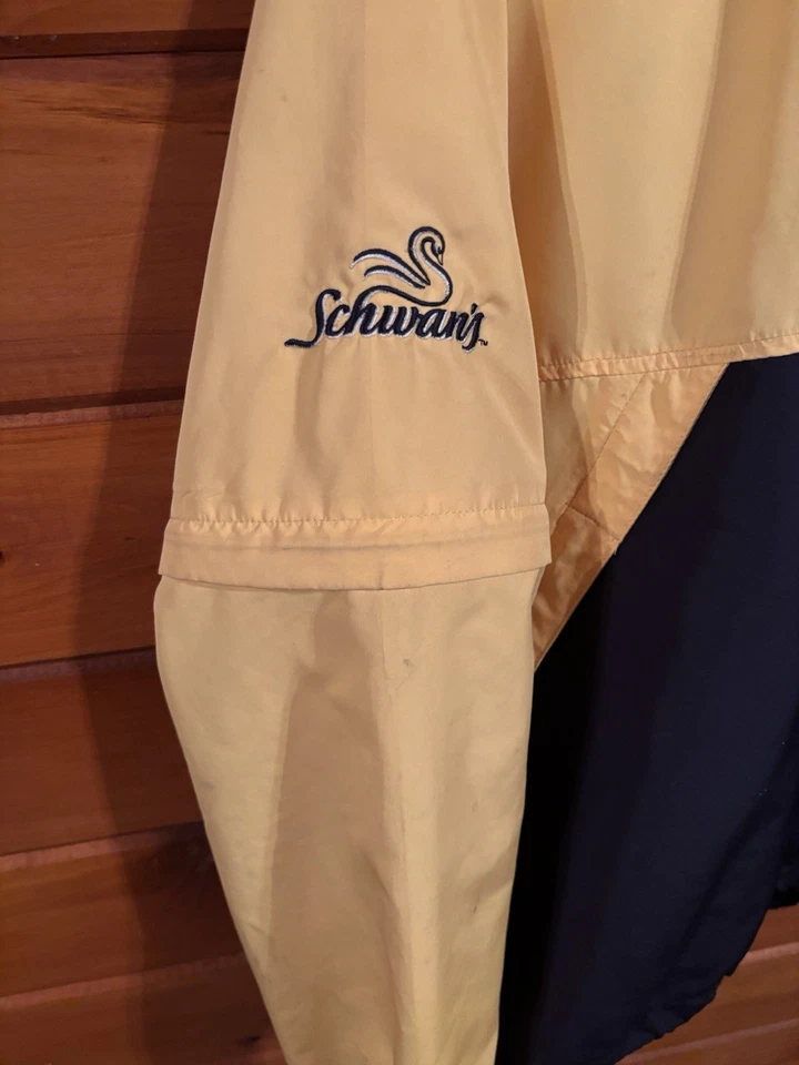 Ken Schrader Schwans Racing Windbreaker Jacket With Zipper Sleeves - Image 3 of 4
