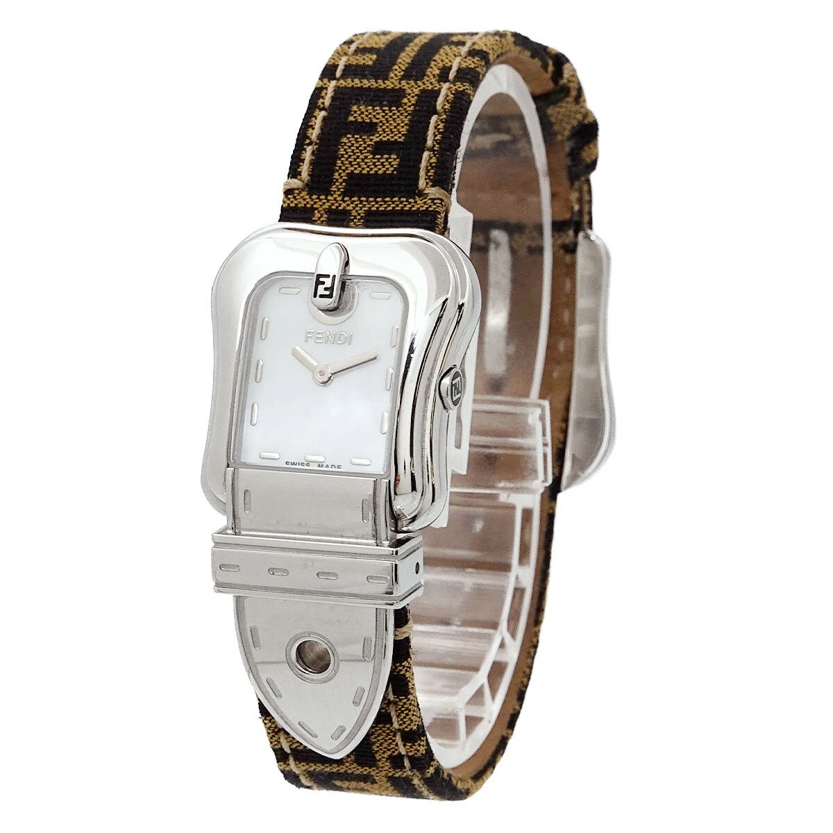 OROLOGIO DONNA FENDI 3800L B FENDI CONCHIGLIA BIANCA QUARZO SWISS MADE ACCIAIO INOX