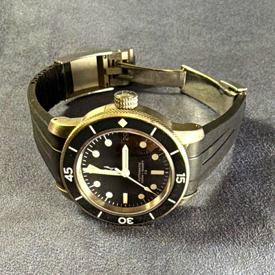 Maratac SR-1 Titanium Automatic Diver 300m Rubber Strap Date Sapphire Crystal