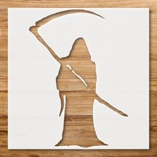 Grim Reaper Themed Wall Art Stencil for Creative Projects - StencilAir