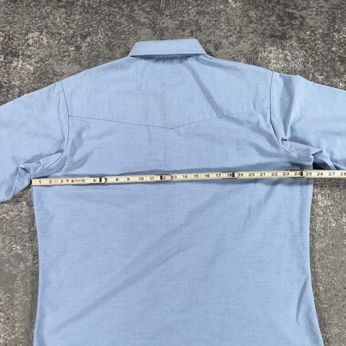 Ely Cattleman Shirt Mens XL Blue Western Pearl Snap Long Sleeve Cowboy Ranch - Picture 6 of 12