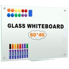 Whiteboard 60 x40 Magnetic Dry Erase Wall Mount H Qprobd Glass 60x40
