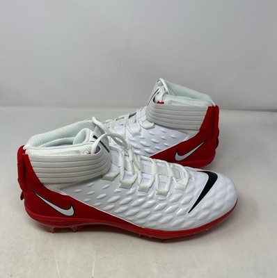 Nike Force Savage Pro 2 Football Cleats White/University Red Men s Size 15