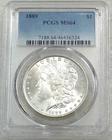 1889 Morgan Silver Dollar PCGS MS64 Frosty White PQ New Holder #E291A