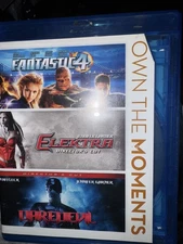 Fantastic Four/Elektra/Daredevil Own the Moments Triple Feature Blu-ray RARE OOP