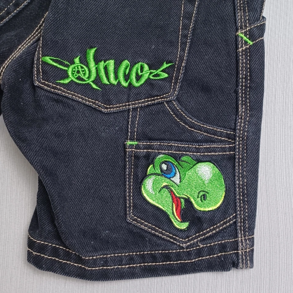Pantalones Cortos Carpintero JNCO Niño Pequeño Talla 4T Negro Dinosaurio De Colección Y2K Foto 3 de 4