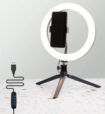 10 Inch Selfie Ring Light with Tripod Stand Phone Holder 3 Lighting Beauty LED